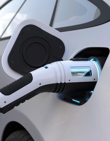 Car fully charged with ev charger