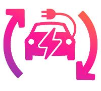 Electric car maintenance icon